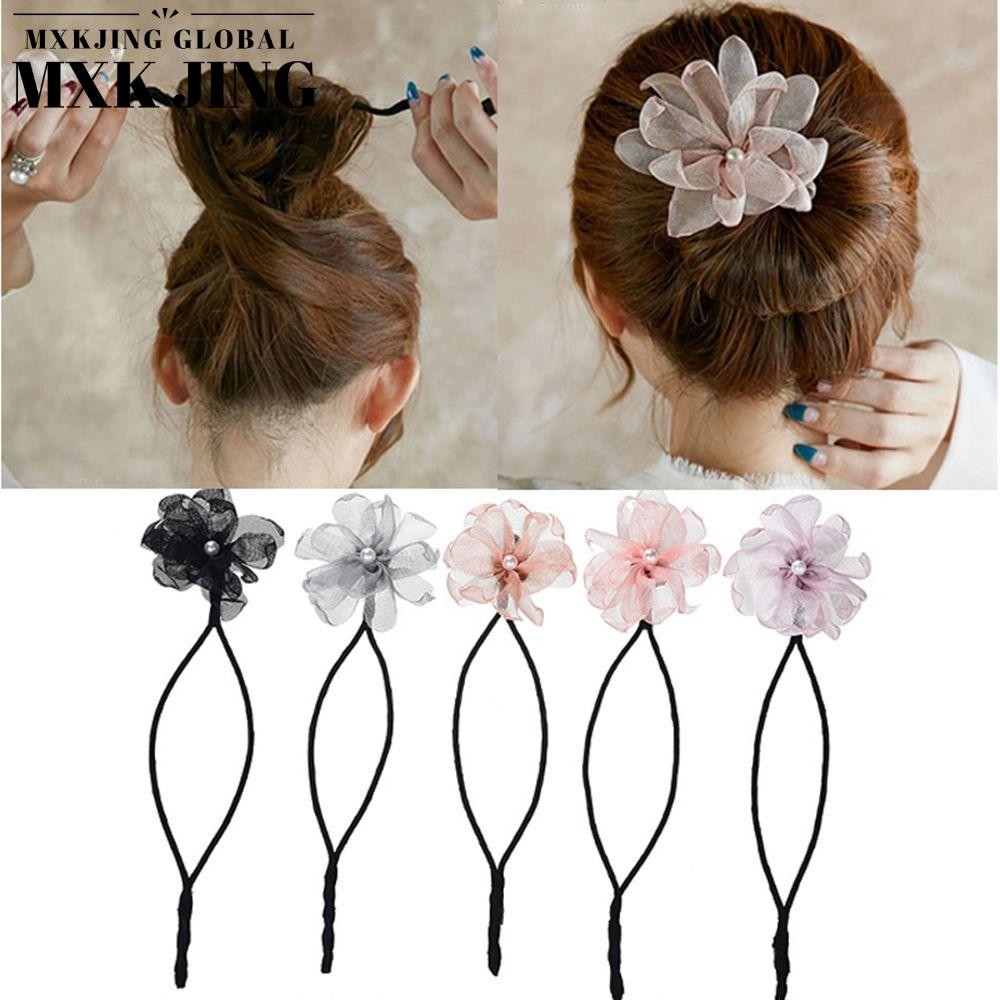 MXKJING   Dụng Cụ Tạo Kiểu Tóc Búi Hình Hoa
