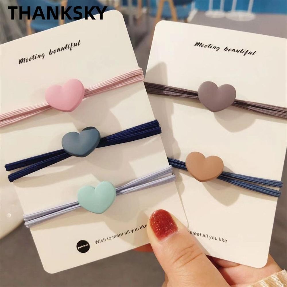 THANKSKY Dây Buộc Tóc Hình Trái Tim Mới
