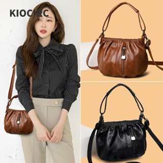 KIOCIRC Túi Xô , Túi Đeo Vai Dây Kéo Màu Trơn, Túi Xách Nữ Da Pu Thời Trang Mẹ