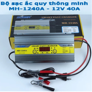 Bộ sạc thông minh 12V 40A SUOER MH-1240A tự động bộ sạc ắc quy từ 2Ah đến 400Ah MH - Mẫu mới có màn hình 1240A