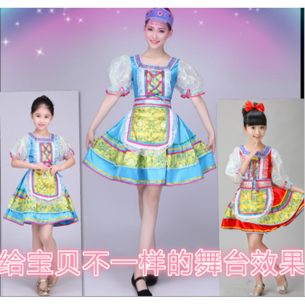 Trang phục bé gái Phong cách tòa án Đầm công chúa Nga Trang phục truyền thống Ukraine Belarus Phần L