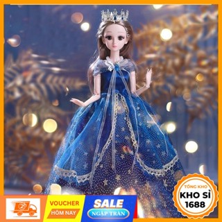  Búp bê Barbie 60cm có khớp có nhạc màu xanh đồ chơi quà sinh nhật cho bé gái E890 