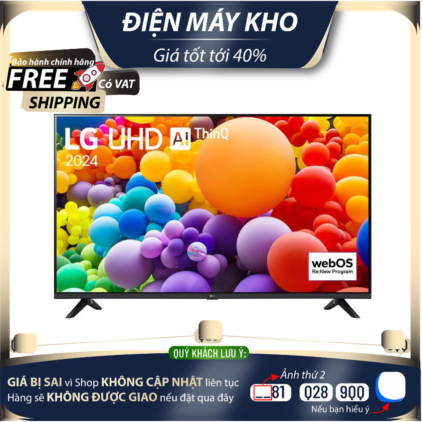 65UT7350PSB - Smart Tivi LG 4K 65 Inch - Giao Hàng Toàn Quốc