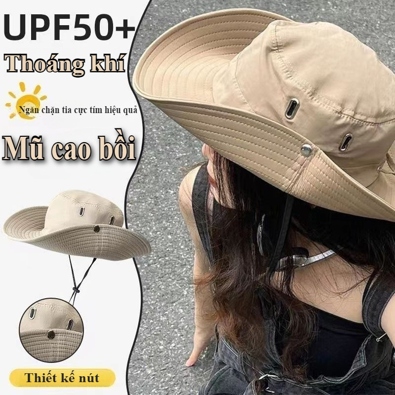 Mũ Tai Bèo Vành Rộng Chống Nắng ,Nón Cao Bồi Chống Thấm Nước,thoáng Khí ,Cho Đi Học,Cắm Trại.