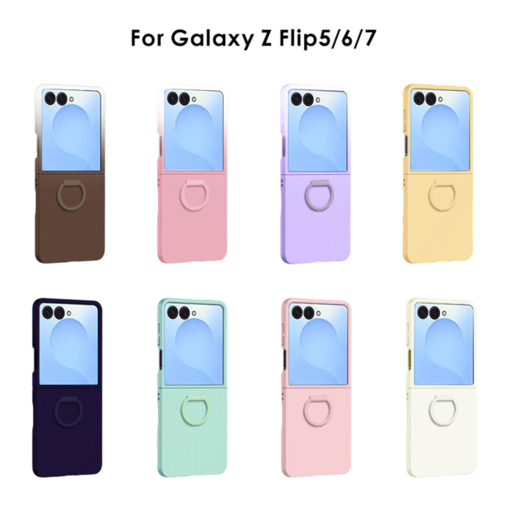 Flip7 Samsung Galaxy Z Flip7 Màu VIEW lớn dễ thương có nhẫn Samsung Z Flip 6 Flip 5 flip4 Flip7FE Vỏ