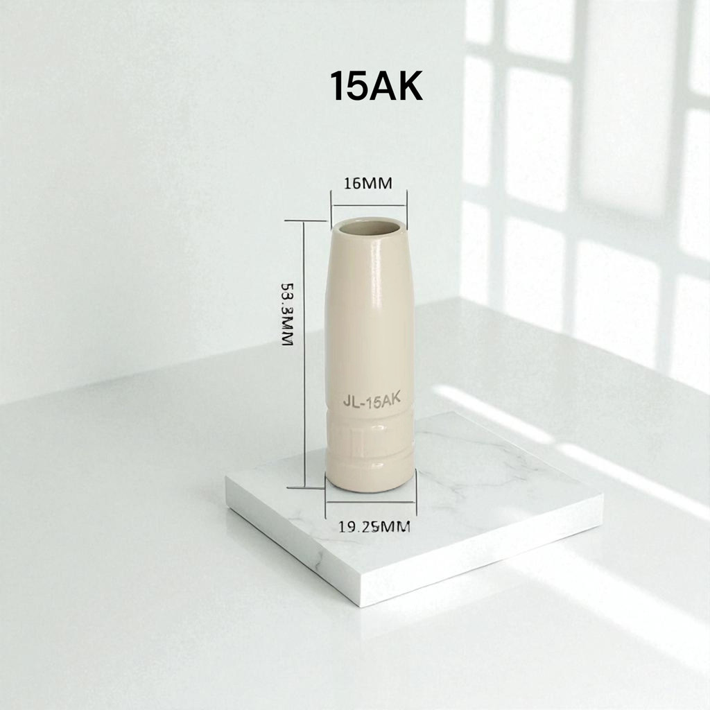 (1 Cái) Đầu Chụp Khí 15AK Phủ Lớp Chống Dính Dùng Cho Mỏ Hàn Mig 14AK-15AK Chụp Ren Cài