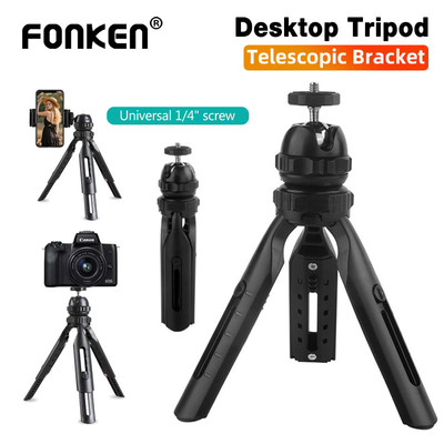 Chân máy để bàn Fonken Telecopic 360° Giá đỡ ổn định Mini đầu Gimbal cho máy ảnh điện thoại máy chiếu