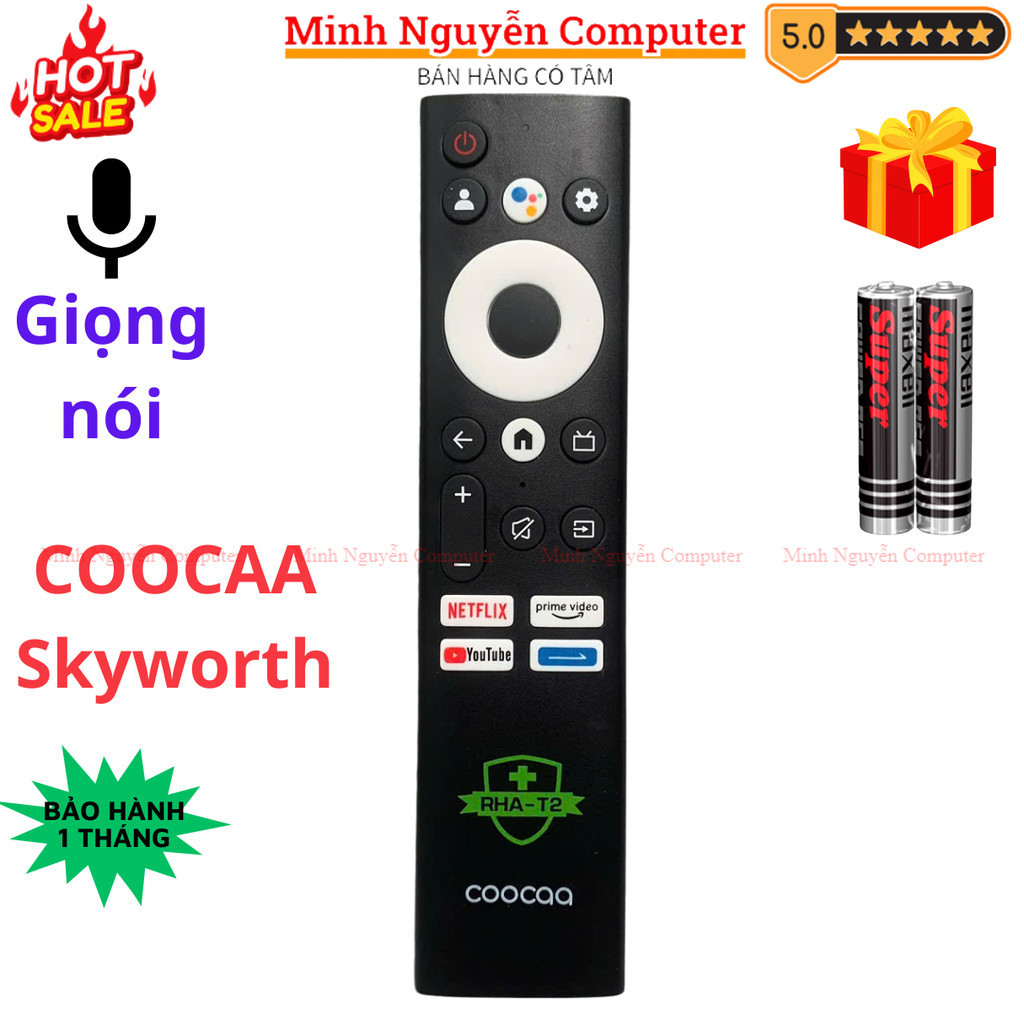 Remote điều khiển tivi COOCAA Mã 03, giọng nói, điều khiển TV Coocaa 60Y79 - Minh Nguyễn