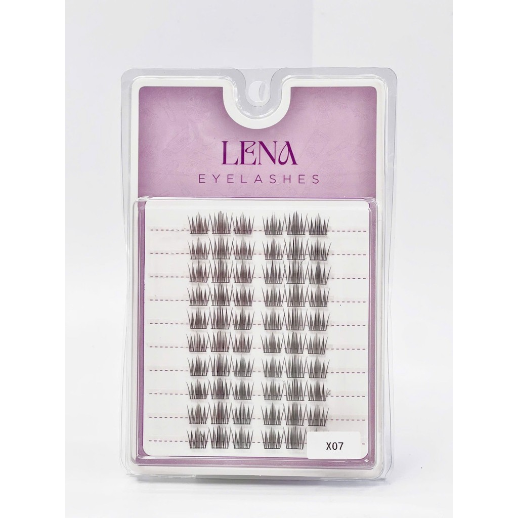Lông mi giả LENA #X07 - Mi giả siêu mảnh, tự nhiên, dễ dán, tái sử dụng, không cộm, trang điểm