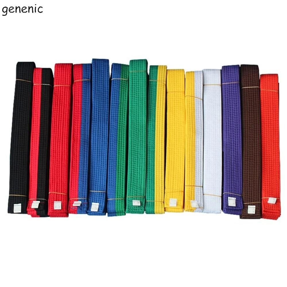 GENENIC Đai Taekwondo Genenic tiêu chuẩn, chất liệu cotton, nhiều màu sắc đen/đỏ/xanh/vàng, phù hợp 