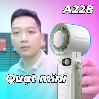 Quạt Tích Điện Cầm Tay Mini A228/JF168 Pin 6.000mAh, Chức Năng Lạnh,Gió Mạnh, Gấp Gọn Tiện Lợi, BH 3 Tháng