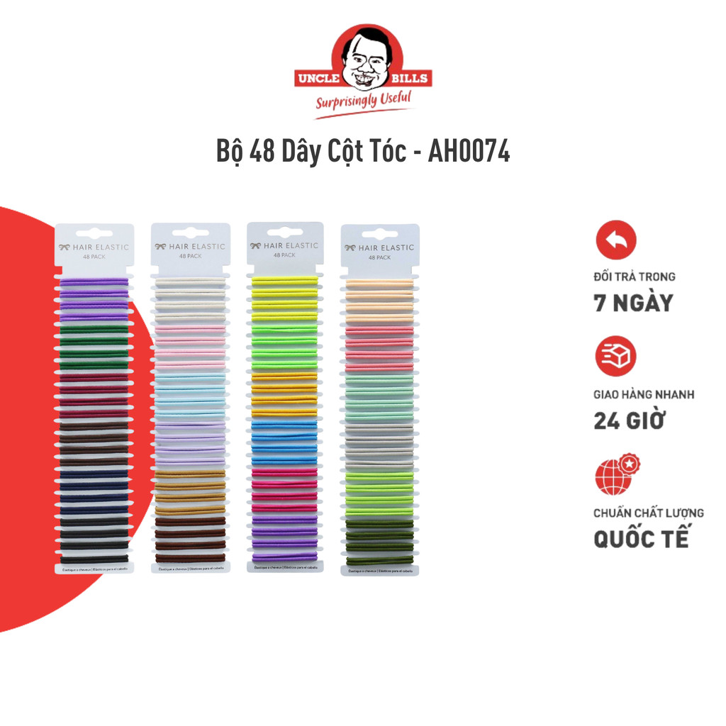 Bộ 48 Dây Cột Tóc UNCLE BILLS AH0074