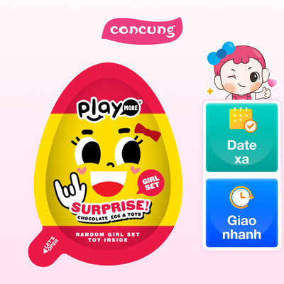 Kẹo Trứng Đồ Chơi Sô Cô La Sữa Bất Ngờ Playmore 20G