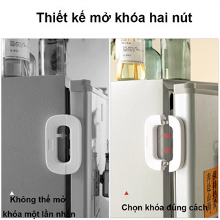  Khoá cửa ngăn kéo tủ lạnh đa năng,Khóa Tủ Lạnh Chống Trẻ Em Không Cần Khoan không cần đục lỗ bảo vệ an toàn cho bé 