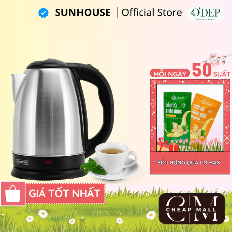 Ấm siêu tốc Inox 1.8L Sunhouse Happy Time HTD1081 - CHEAP CMO