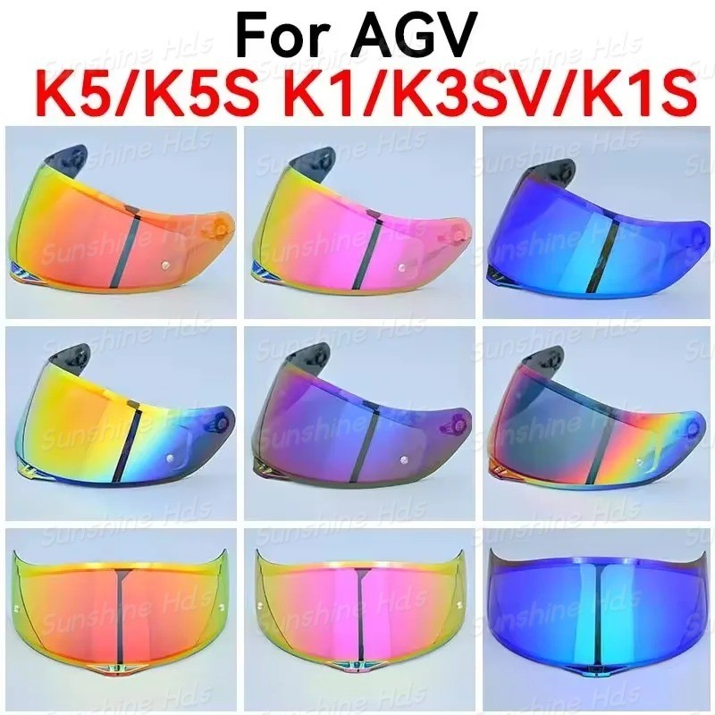 Thích hợp cho AGV K1 K3SV K5 K5S Xe Máy Mũ Bảo Hiểm Ống Kính Phụ Kiện Mạ Điện Kính An Toàn Kính An T