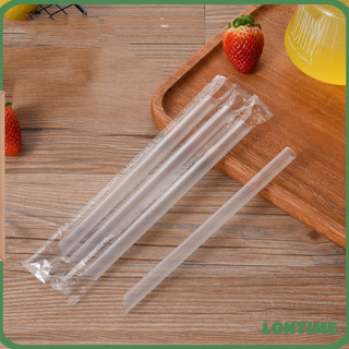 Lontime 100 Chiếc Ống Hút Sữa Lớn, Ống Hút Uống Nhựa Rộng, Dụng Cụ Nhà Bếp Dùng Một Lần 19x1.1cm Ống Hút Sữa Cho Tiệc Cưới Thanh Phụ Kiện