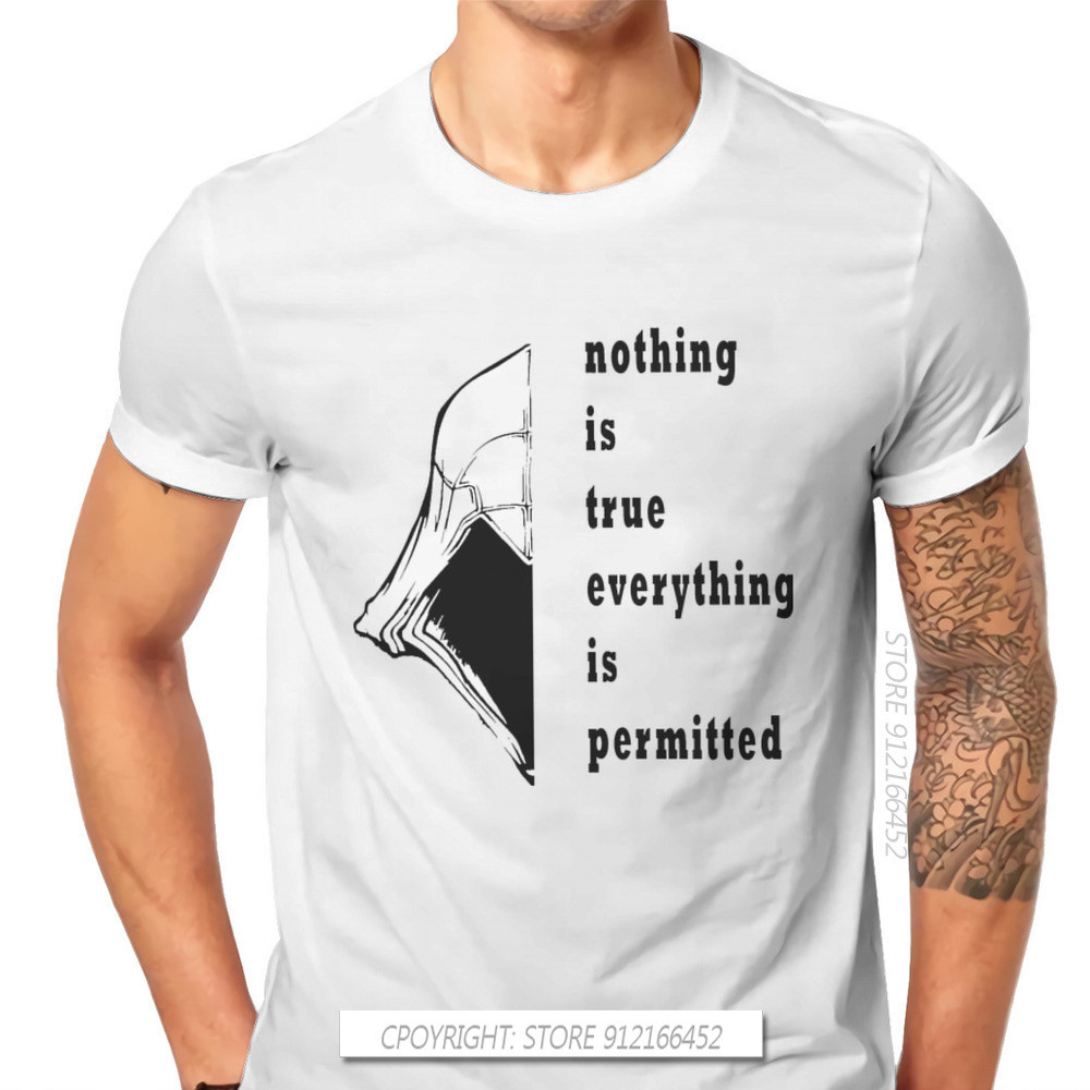 Hành Động Phiêu Lưu Trò Chơi Không Có Gì Là Thật Mỗi Điều Được Cho Phép Áo Thun Bông Tai Kẹp Nam Dạo