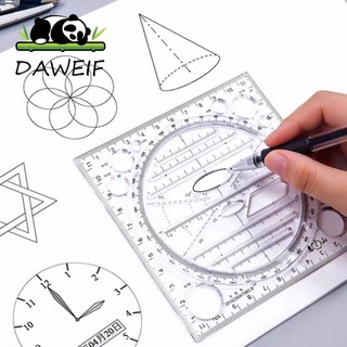 Daweif Thước Vẽ Đa Năng Cân Xây Dựng Hình 3D Thước Ellipse Stereo Mẫu Thiết Kế Thước Vẽ Chức Năng Hình Học Máy Tạo Vòng Tròn Đa Năng Thước Vẽ