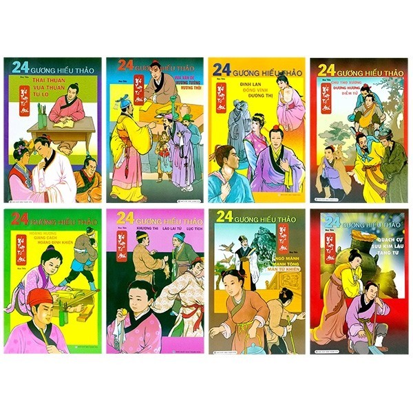 Sách - Bộ Sách 24 Gương Hiếu Thảo (Bộ 8 Cuốn)