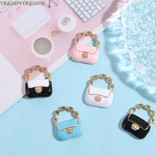 Túi xách kim loại thu nhỏ của nhà búp bê TRENDYTRENDZ, Túi thu nhỏ búp bê thời trang đồ chơi DIY, Phụ kiện quần áo Mini Trang trí Nhà búp bê màu đen / trắng dễ thương Túi xích kim loại Mini cho trẻ em