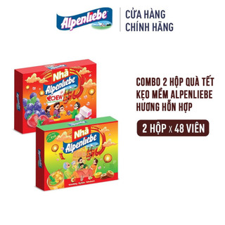 Combo 2 hộp quà tết kẹo mềm alpenliebe hương hỗn hợp