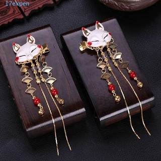 Expen Thỏ Kẹp Tóc Tua Rua Kẹp Tóc Cosplay Cho Kimono Hanfu Handwork Phụ Kiện Tóc Cô Gái Dễ Thương Hàng Ngày Cos Đạo Cụ