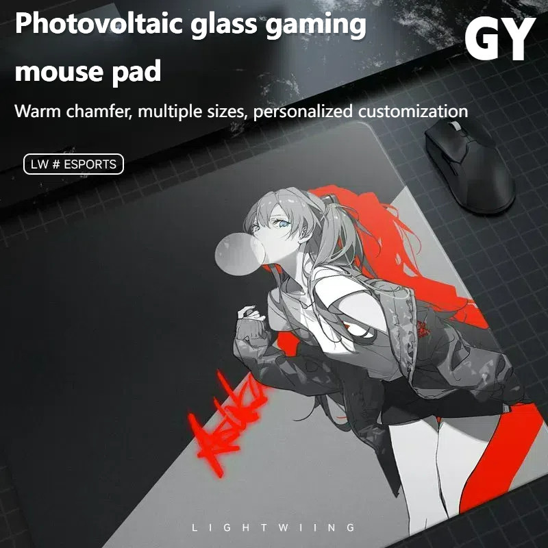 [Tùy chỉnh] Gy Photovoltaic Glass Mouse Pad Game csgo Gaming fps Bàn phím kính cường lực Bàn phím ch