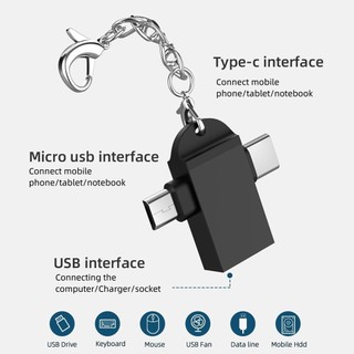 Loại C Sang Usb Nữ 3.0 Adapter Hợp Kim Nhôm Ba Android Một Trong Chuyển Đổi Otg Y6e1