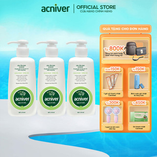 Combo 3 Chai Sữa tắm giảm mụn lưng, giảm viêm nang lông, giảm mụn ngực Acniver Santafa thành phần thiên nhiên