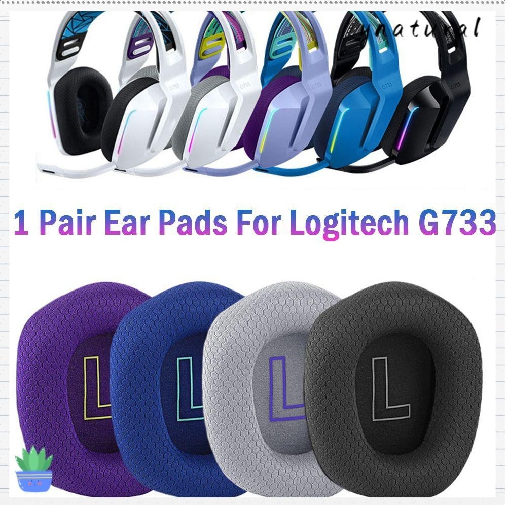 YNATURAL 2 Phụ Kiện Thay Thế Tai Nghe Tai Nghe Chơi Game Xốp Cho Logitech G733