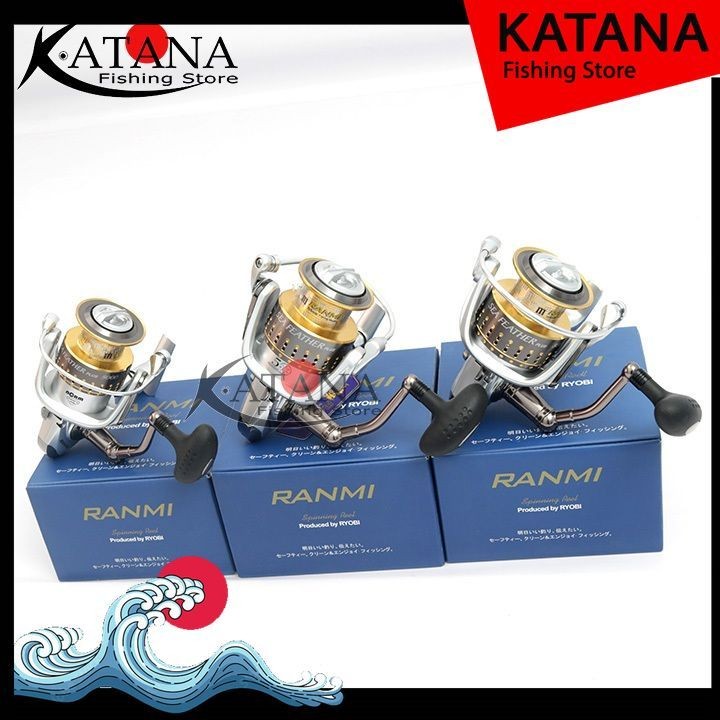 [Katana Fishing] Máy Câu RANMI PLUS nâng cấp tay quay rời, vẫn cốt trợ lực và chống nước : 5000 6000