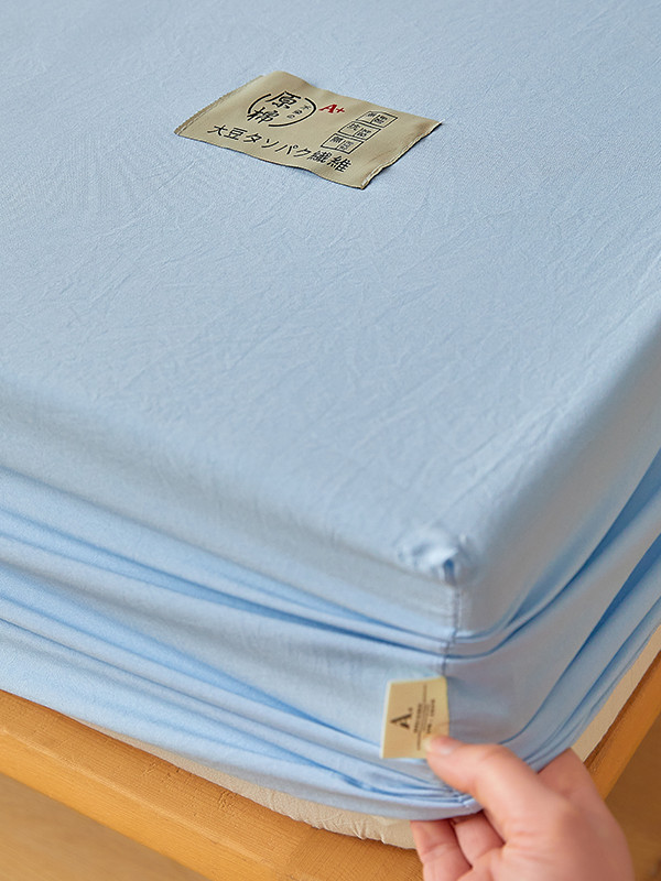 {Bedding accessories} ( 100% Natural Cotton ) Fitted Bed Sheet Cover Non-slip Adjustable Mattress P