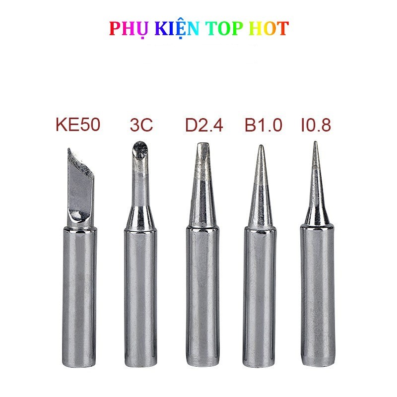 Bộ 5 mũi hàn thông dụng cho mỏ hàn 900M 908 908s 936
