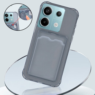 Ốp Ví Trong Suốt Cho Xiaomi Redmi Note 13 Pro 4G 5G Ốp điện thoại TPU Mềm Chống Sốc Silicon Có Khe Cắm Thẻ Giá Đỡ Trong Suốt Ốp điện thoại