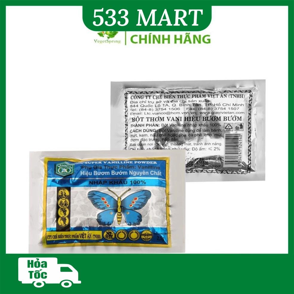 [GÓI 10 ỐNG] Bột Vani Bướm Việt Ấn (Vianco) 2.5g