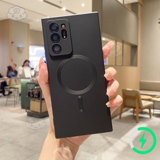 Ốp Điện Thoại Mặt Kính Hít Nam Châm Chống Dấu Vân Tay Cho Samsung Galaxy Note 20 Ultra Note 10 Plus S24 S23 S22 S21 Ultra Plus FE