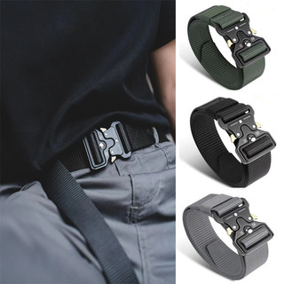 Khóa Mịn Hổ Mang Đai Ngoài Trời Chiến Thuật Chức Năng Phong Cách Vải Quân Sự Thắt Lưng Nam Nữ Thanh Niên