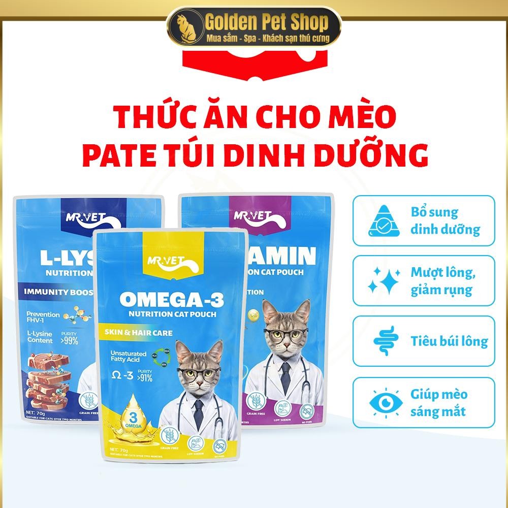 Pate mèo Mr Vet - Xốt thịt Mr Vet dành cho mèo gói 70g