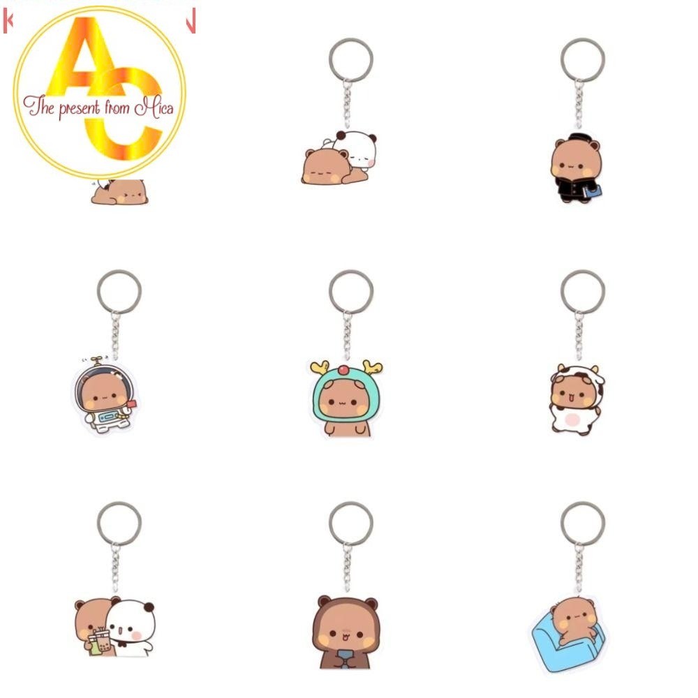 Móc khóa Acrylic Bubu Dudu, Động vật tinh tế Kawaii Hoạt hình dễ thương ngọt ngào Bubu Dudu Móc chìa