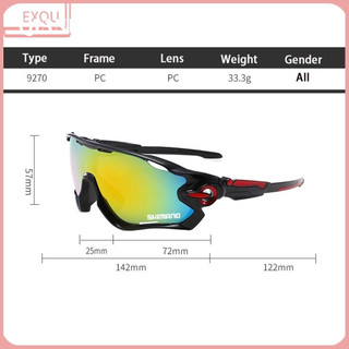 Kính râm đi xe đạp Shimano Kính Mtb cho xe đạp Thể thao ngoài trời Câu cá thủy tinh EXQU