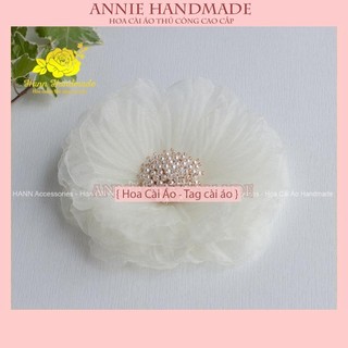Tag hoa lụa cài áo váy đầm