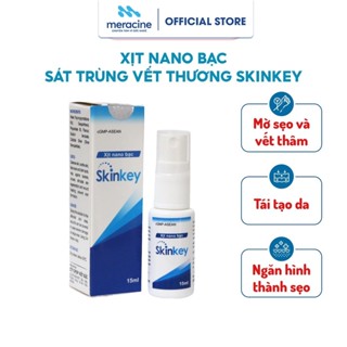 Xịt nano bạc sát trùng vết thương SKINKEY làm sạch da, làm mờ thâm sẹo lọ 15ml