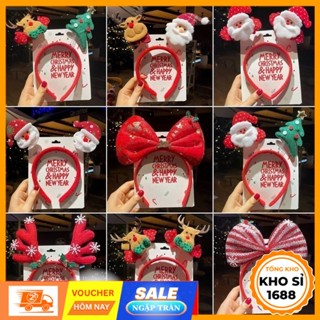  Bờm Noel băng đô cài tóc Giáng Sinh  bờm hình ông già Noel tuần lộc cây thông phụ kiện hoá trang Giáng Sinh E2093 