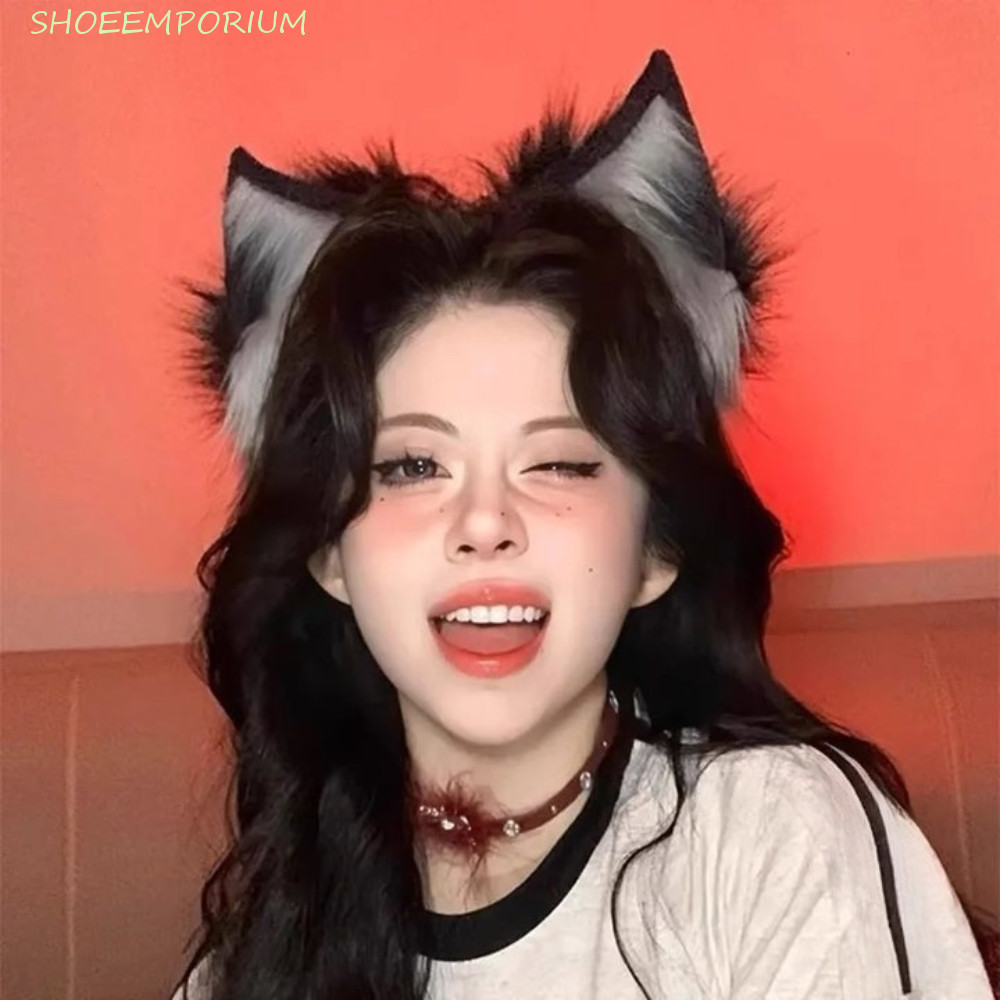 Băng đô tai mèo phong cách Gothic Furry Cosplay, phù hợp cho bé gái