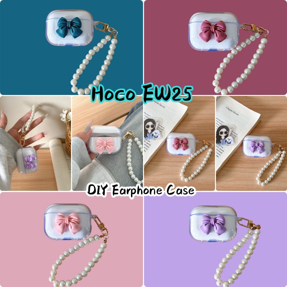 Dành Cho Hoco EW25 Ốp Lưng DIY nơ Silicon Mềm Dễ Thương Vỏ Tai Nghe Vỏ NO.3