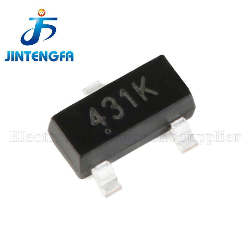 Bộ 50 CJ431K CJ431 0.5% 431K 431 SOT-23 100mA SMD Có Thể Điều Chỉnh Điện Áp Chính Xác Chip Tham Chiế