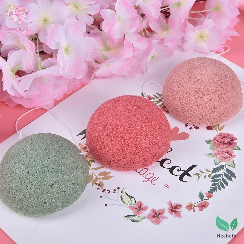 Heabety Konjac Bọt Biển Tự Nhiên Konjac Puff Rửa Mặt Làm Sạch Bọt Biển Trang Điểm Konjac Bọt Biển Mớ