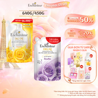 Túi Sữa tắm hương nước hoa Enchanteur Charming/Sensation 450g / 640g