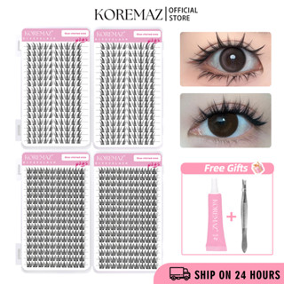KOREMAZ 32 Hàng Bộ Sách Lông Mi Dung Tích Lớn Nhiều Phong Cách Có Thể Tái Sử Dụng Cho Người Mới Bắt Đầu Không Keo Lông Mi Giả Phóng To Tự Nhiên Cho Cả Hai Mắt